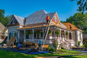 Home renovation in progress on a charming single-family home, highlighting investment opportunities in Portland real estate.