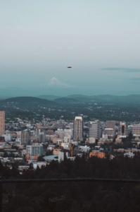 View of Portland Oregon on a lovely day.